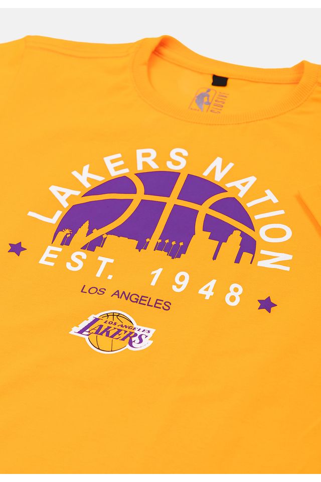 Camiseta-NBA-Juvenil-City-Nation-Los-Angeles-Lakers-Amarela-Cadmium