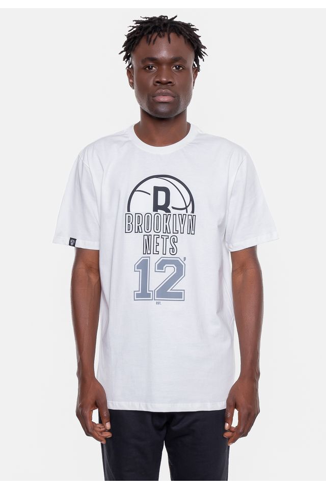 Camiseta-NBA-Half-Logo-Brooklyn-Nets-Branca-Off