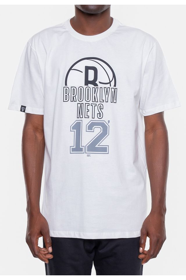 Camiseta-NBA-Half-Logo-Brooklyn-Nets-Branca-Off