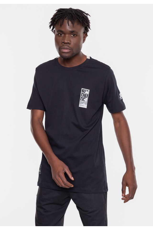 Camiseta-Starter-Estampada-Preta
