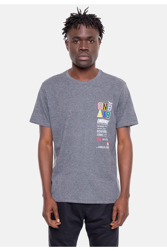 Camiseta-Onbongo-Cool-Grafite-Mescla Camiseta-Onbongo-Cool-Grafite-Mescla
