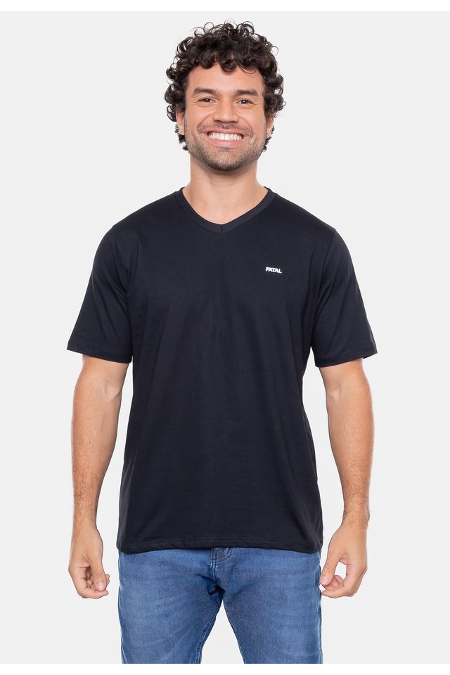 Camiseta-Fatal-Fashion-Basic-Gola-V-Preta