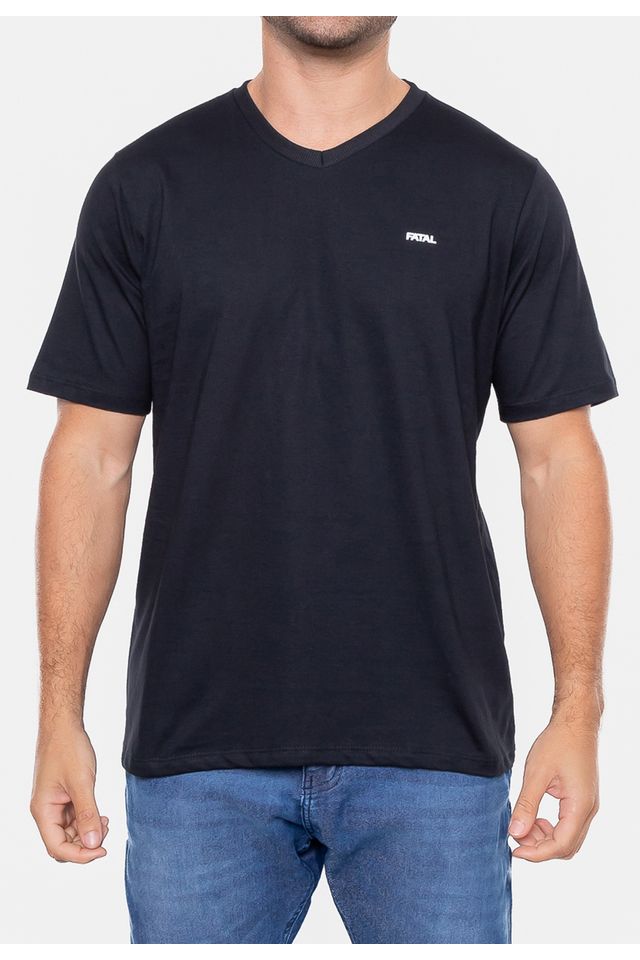 Camiseta-Fatal-Fashion-Basic-Gola-V-Preta