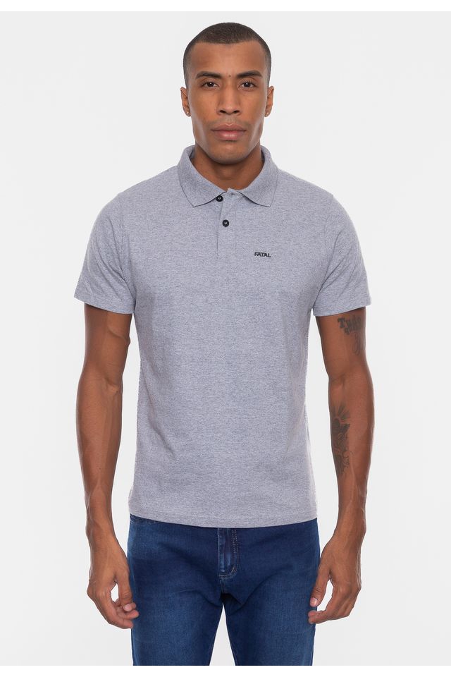 Camisa-Polo-Fatal-Fashion-Basic-3Ds-Cinza-Mescla Camisa-Polo-Fatal-Fashion-Basic-3Ds-Cinza-Mescla