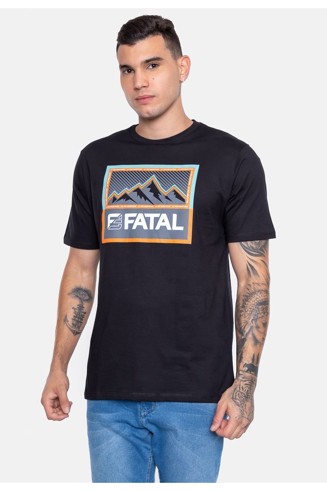 Camiseta-Fatal-Estampada-Alpine-Preta