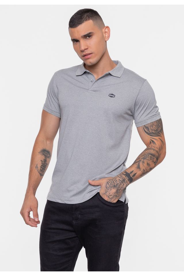 Camisa-Polo-Fatal-Piquet-Ligh-Cinza-Mescla