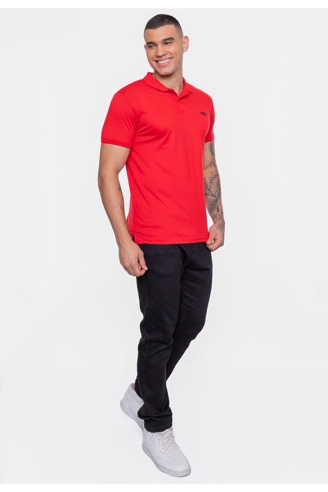 Camisa-Polo-Fatal-Piquet-Mesh-Vermelha