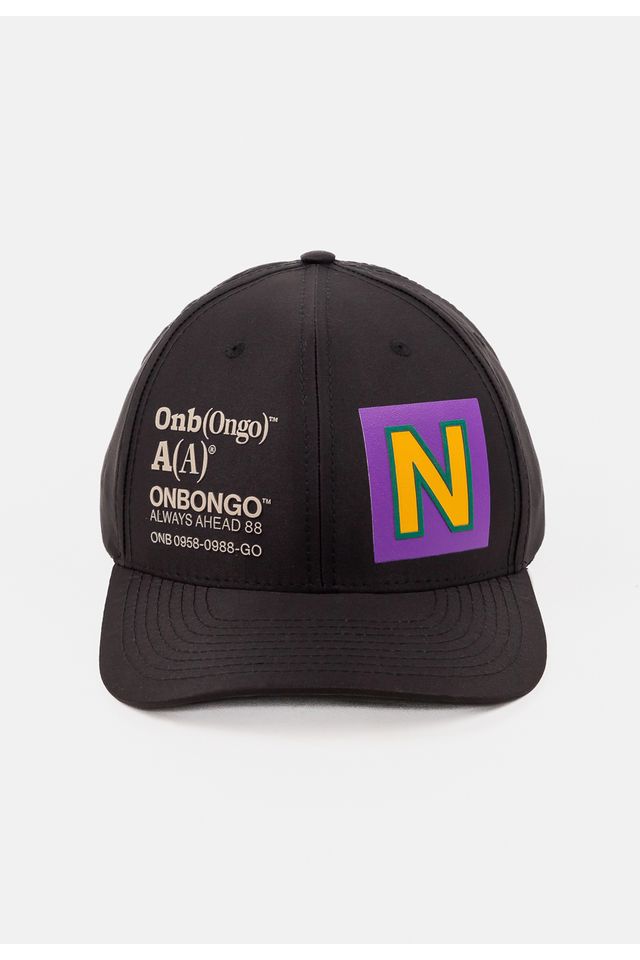 Bone-Onbongo-Snapback-Aba-Curva-Preto