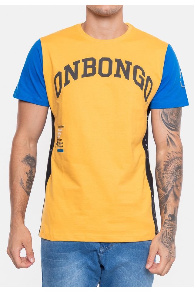 Camiseta-Onbongo-Especial-Mosaico-Brazil-Amarela-Queimado