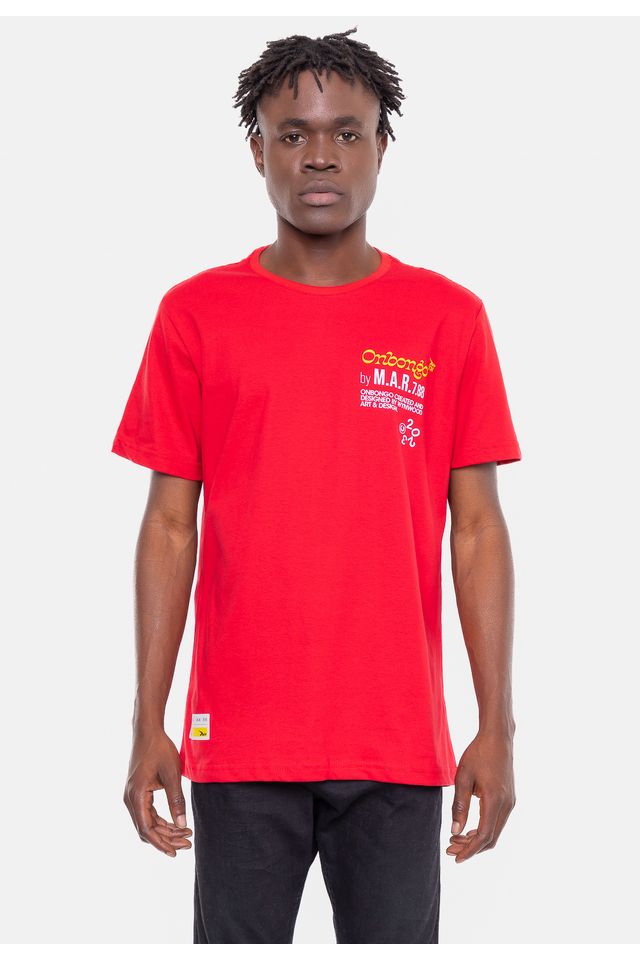 Camiseta-Onbongo-Beach-Vermelha-Dalila