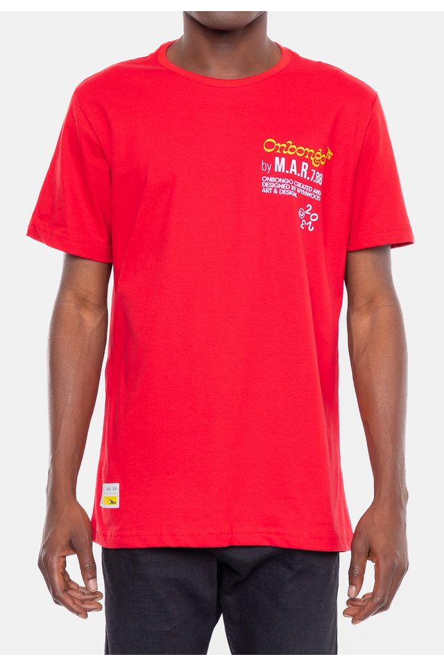 Camiseta-Onbongo-Beach-Vermelha-Dalila