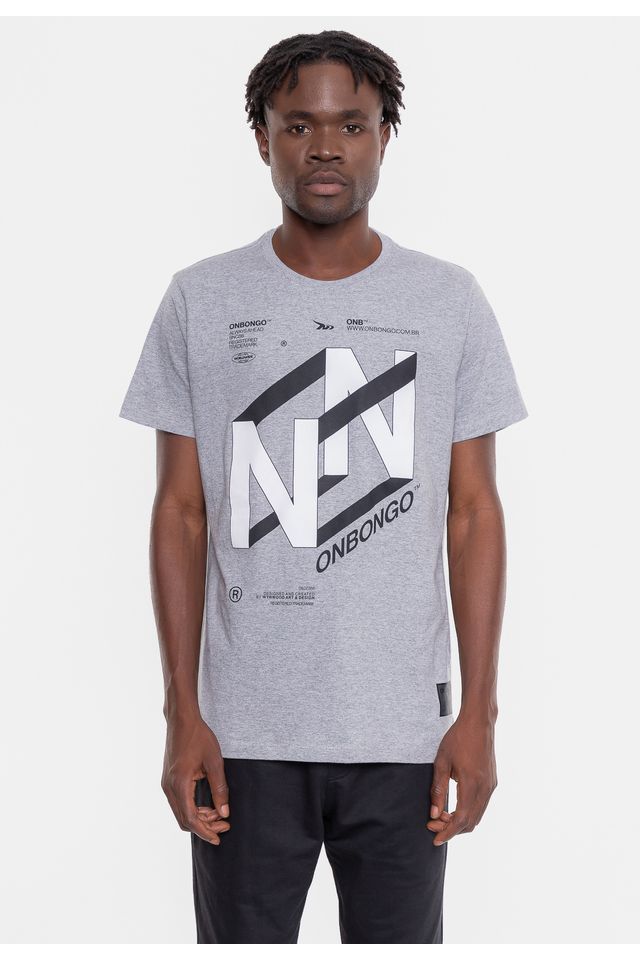 Camiseta-Onbongo-Dimention-Cinza-Mescla