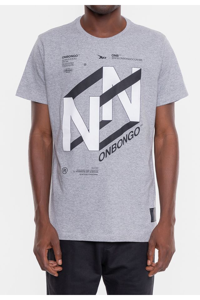 Camiseta-Onbongo-Dimention-Cinza-Mescla