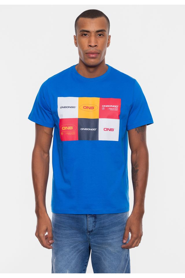 Camiseta-Onbongo-Lettering-Azul