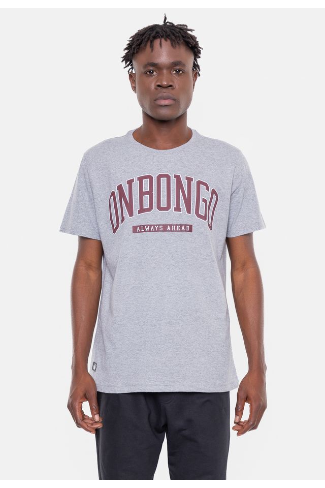 Camiseta-Onbongo-Ahead-Cinza-Mescla Camiseta-Onbongo-Ahead-Cinza-Mescla