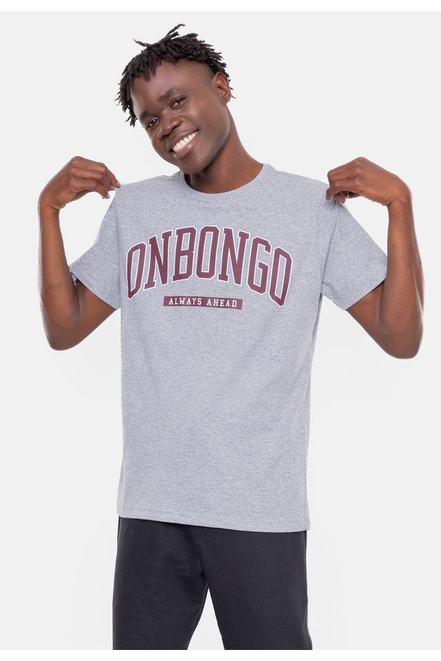 Camiseta-Onbongo-Ahead-Cinza-Mescla