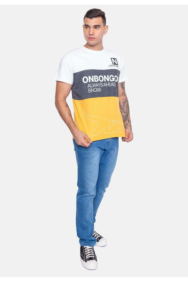 Camiseta-Onbongo-Blocks-Amarela-Mostarda