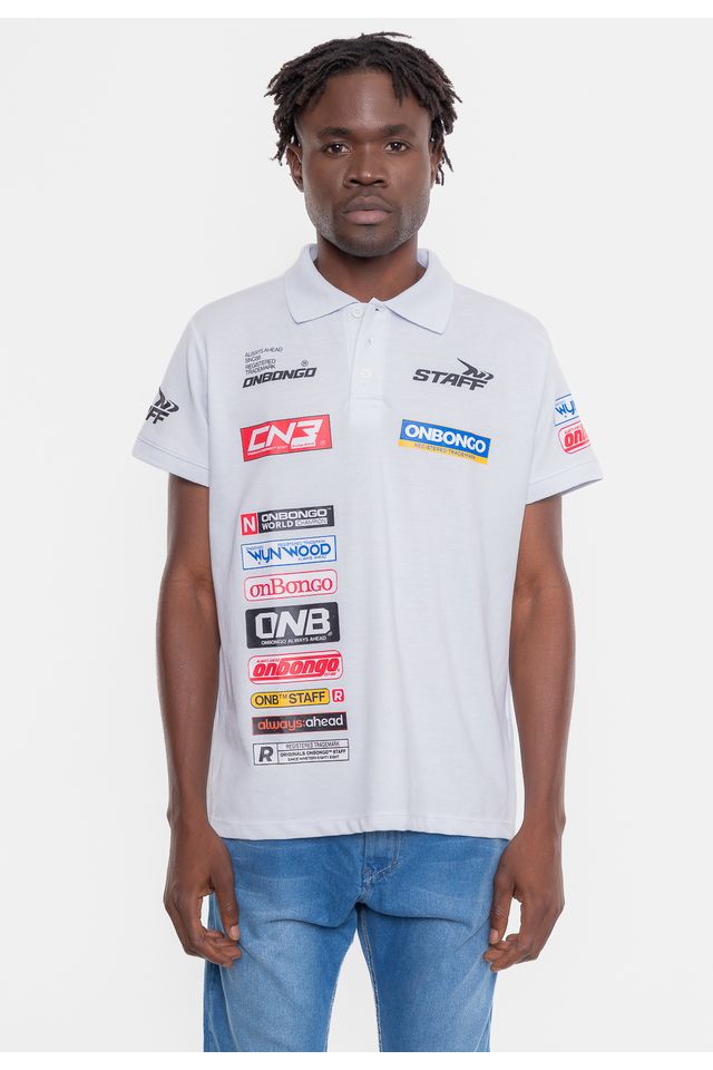 Camisa-Polo-Onbongo-Piquet-Hype-Staff-Branca Camisa-Polo-Onbongo-Piquet-Hype-Staff-Branca