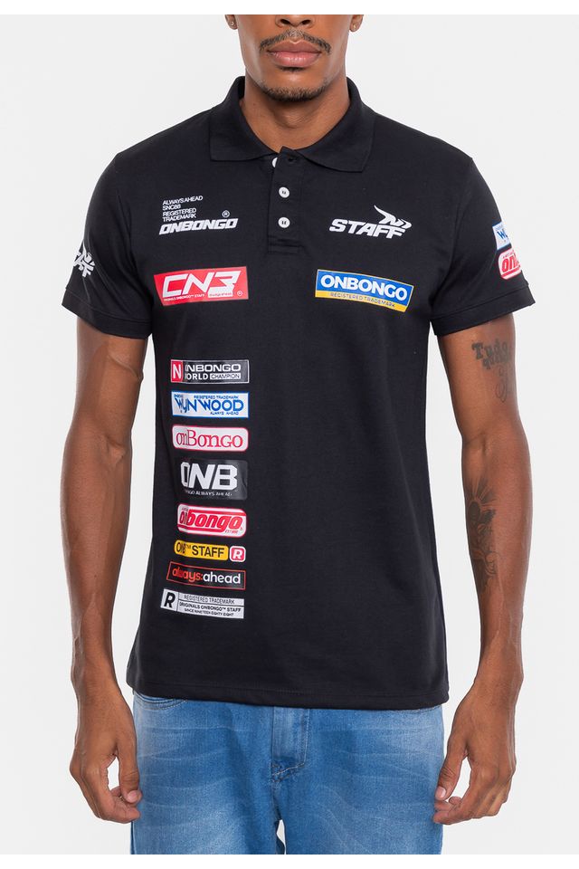 Camisa-Polo-Onbongo-Piquet-Hype-Staff-Preta