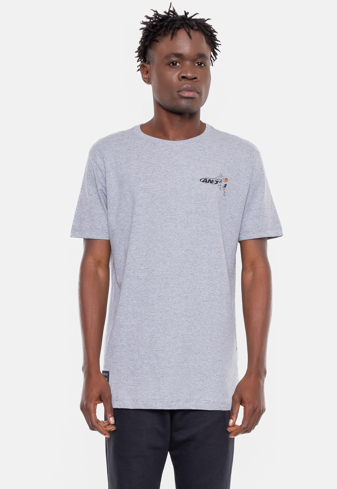 Camiseta AND1 Go Cinza Mescla - Urbane