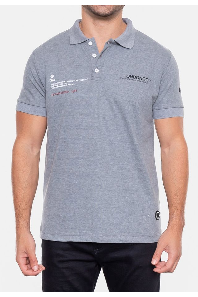 Camisa-Polo-Onbongo-Piquet-Cinza-Mescla
