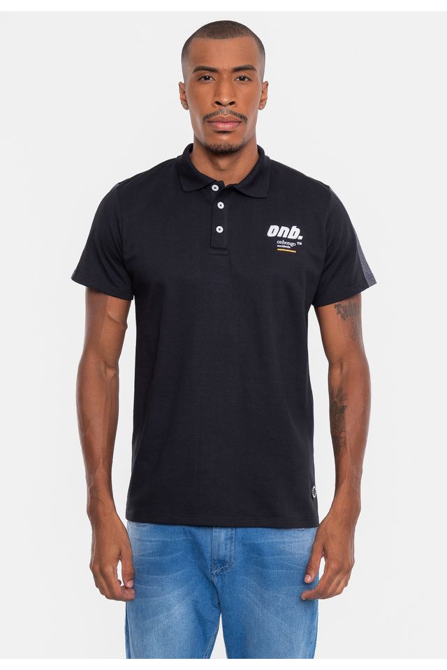 Camisa-Polo-Onbongo-Piquet-Preta Camisa-Polo-Onbongo-Piquet-Preta