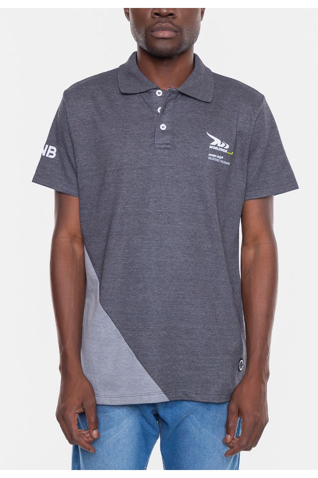 Camisa-Polo-Onbongo-Piquet-Preta-Mescla