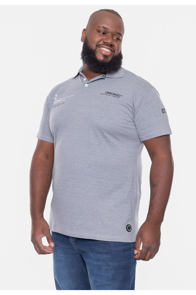 Camisa-Polo-Onbongo-Plus-Size-Piquet-Field-Cinza-Mescla