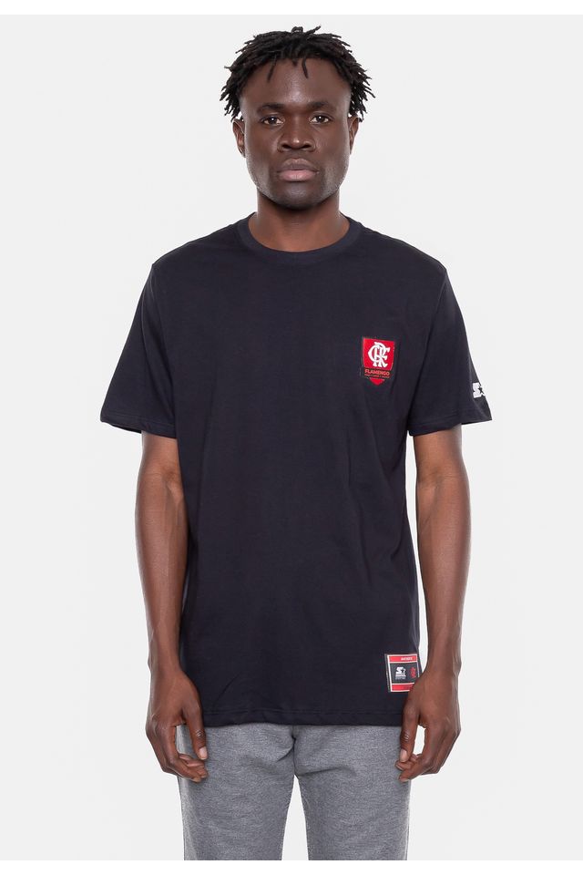 Camiseta-Starter-Estampada-Collab-Flamengo-Oficial-Preta