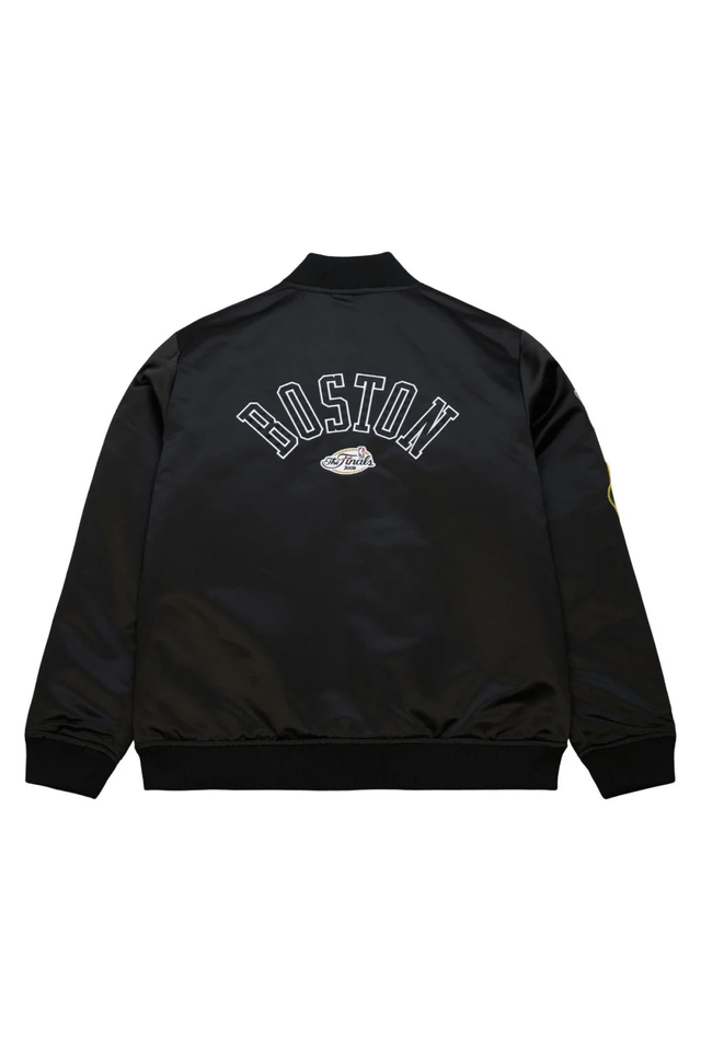Jaqueta-Mitchell---Ness-NBA-Satin-Bomber-Jacket-Boston-Celtics-Preta