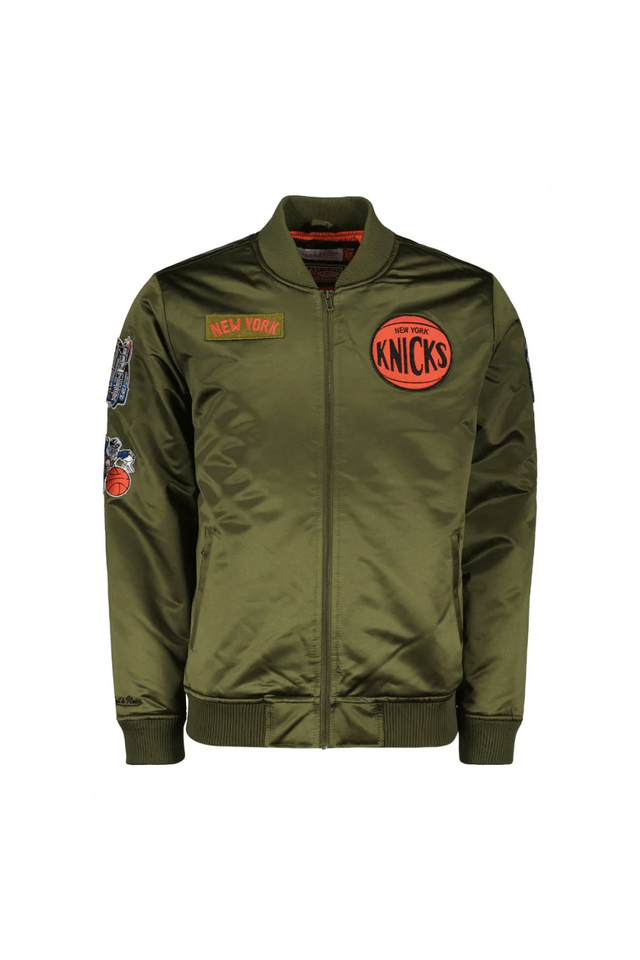 Jaqueta-Mitchell---Ness-Giacca-Bomber-Satin-New-York-Knicks-Verde Jaqueta-Mitchell---Ness-Giacca-Bomber-Satin-New-York-Knicks-Verde