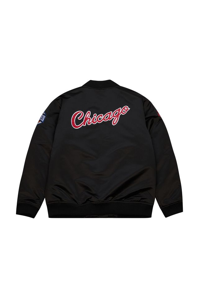 Jaqueta-Mitchell---Ness-NBA-Satin-Bomber-Jacket-Chicago-Bulls-Preta