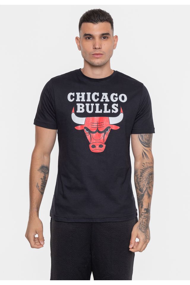 Camiseta-NBA-Estampada-Chicago-Bulls-Preta-com-Vermelha