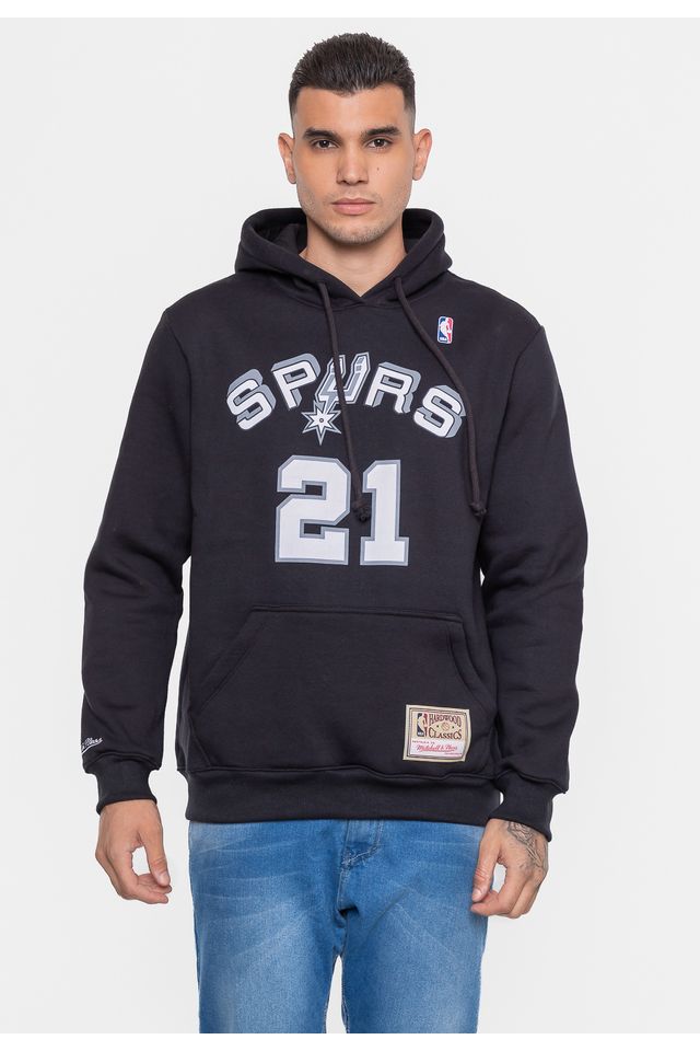 Moletom-Mitchell---Ness-San-Antonio-Spurs-Duncan-Preto Moletom-Mitchell---Ness-San-Antonio-Spurs-Duncan-Preto