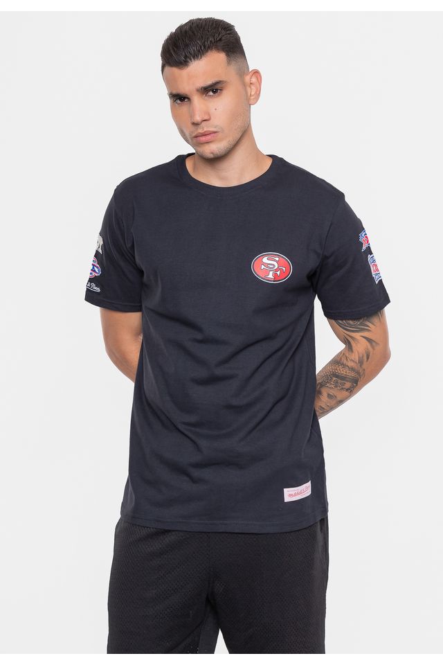 Camiseta-Mitchell---Ness-Masculina-NFL-Superbowl-Champ-San-Francisco-49ERS-Preta