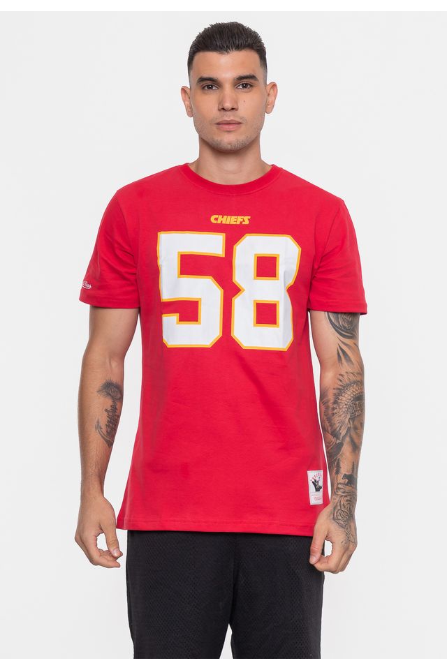 Camiseta-Mitchell---Ness-NFL-Kansas-City-Chiefs-Derrick-Thomas-Vermelha-Carmim Camiseta-Mitchell---Ness-NFL-Kansas-City-Chiefs-Derrick-Thomas-Vermelha-Carmim