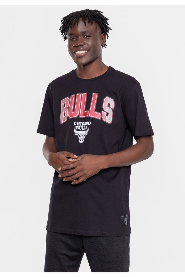 Camiseta-NBA-Masculina-Metallic-Chicago-Bulls-Preta