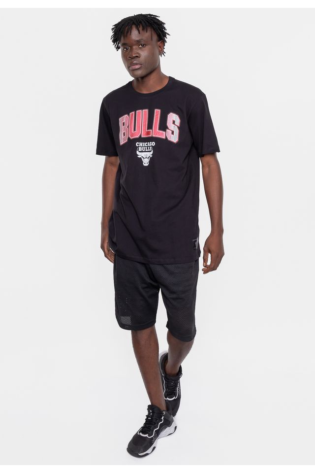 Camiseta-NBA-Masculina-Metallic-Chicago-Bulls-Preta