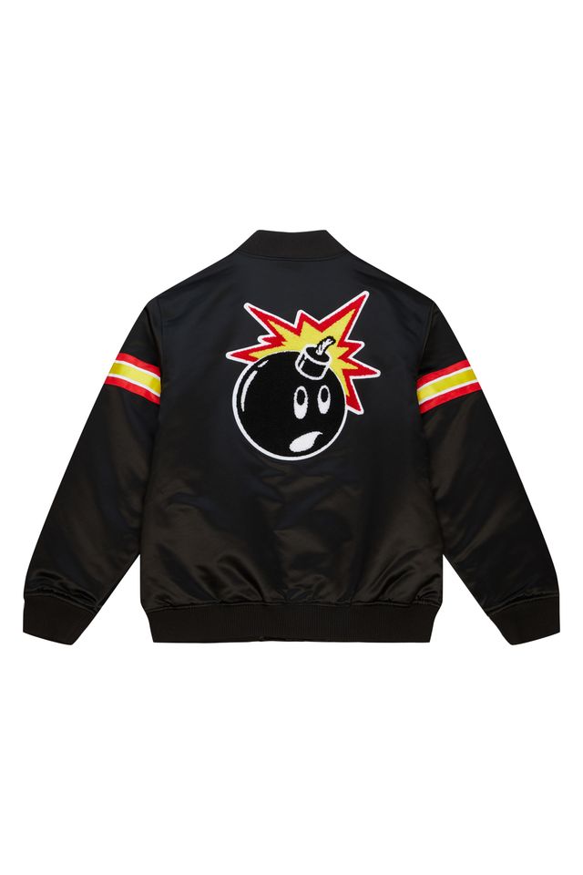 Jaqueta-Mitchell---Ness-The-Hundreds-Satin-Jacket-Preta
