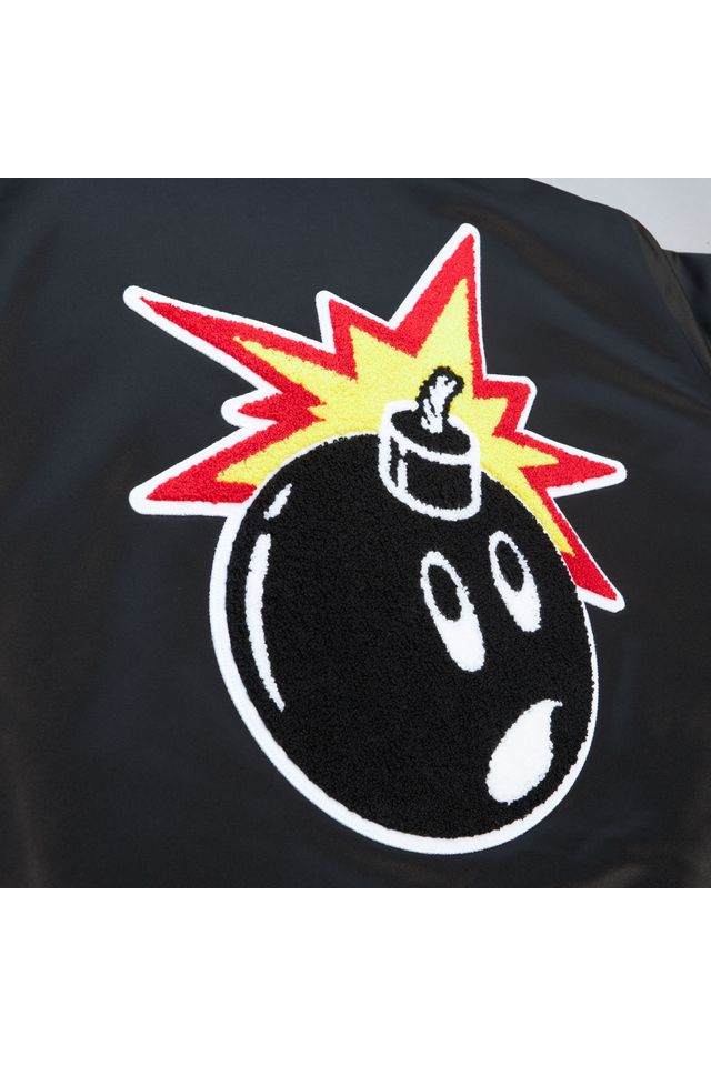 Jaqueta-Mitchell---Ness-The-Hundreds-Satin-Jacket-Preta