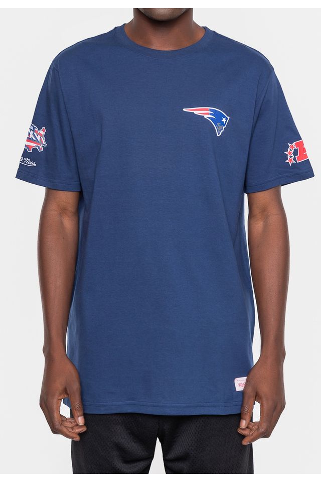 Camiseta-Mitchell---Ness-Masculina-NFL-Superbowl-Champ-New-England-Patriots-Azul-Marinho