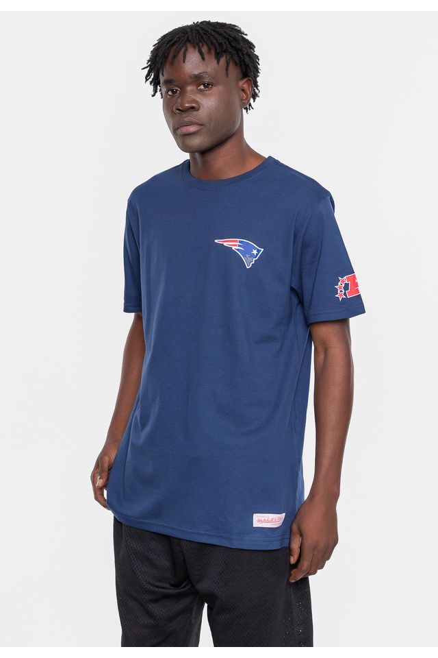 Camiseta-Mitchell---Ness-Masculina-NFL-Superbowl-Champ-New-England-Patriots-Azul-Marinho