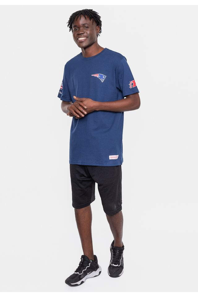 Camiseta-Mitchell---Ness-Masculina-NFL-Superbowl-Champ-New-England-Patriots-Azul-Marinho