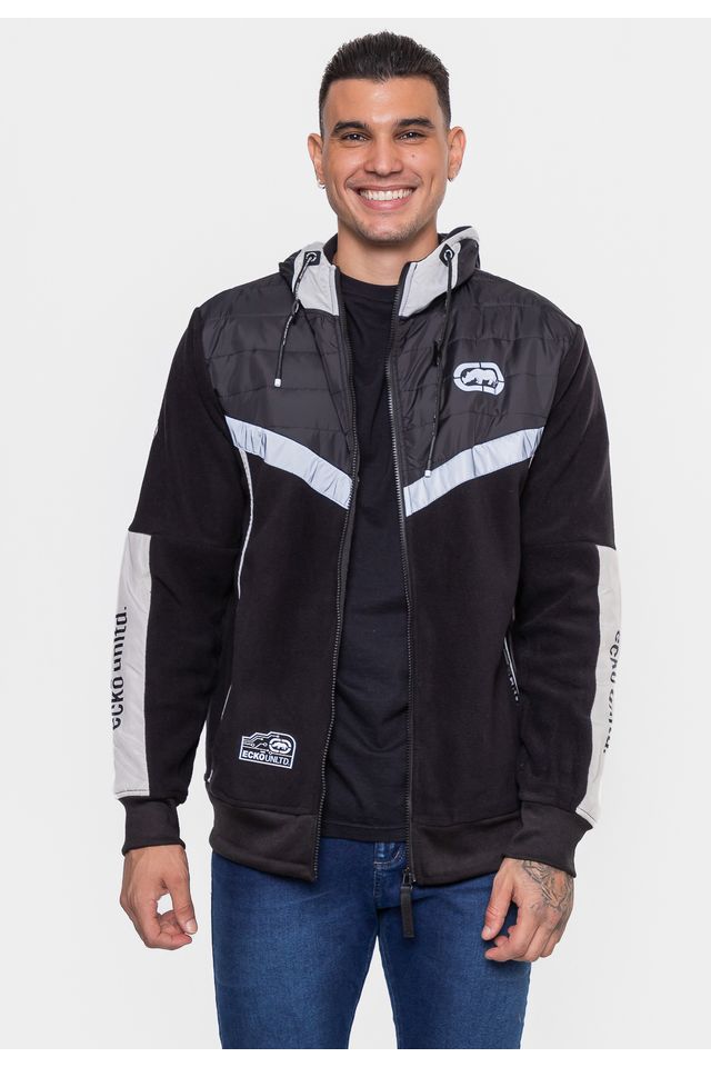 Moletom-Ecko-Canguru-Aberto-Preto Moletom-Ecko-Canguru-Aberto-Preto