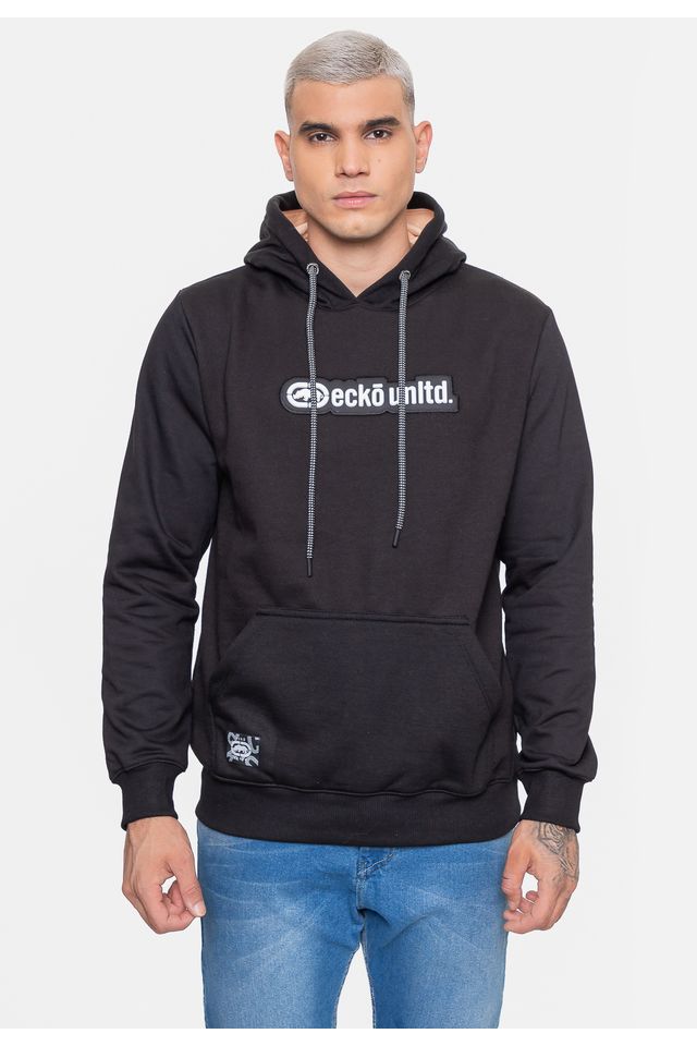 Moletom-Ecko-Canguru-Masculino-Fashion-Basic-Rubber-Preto Moletom-Ecko-Canguru-Masculino-Fashion-Basic-Rubber-Preto