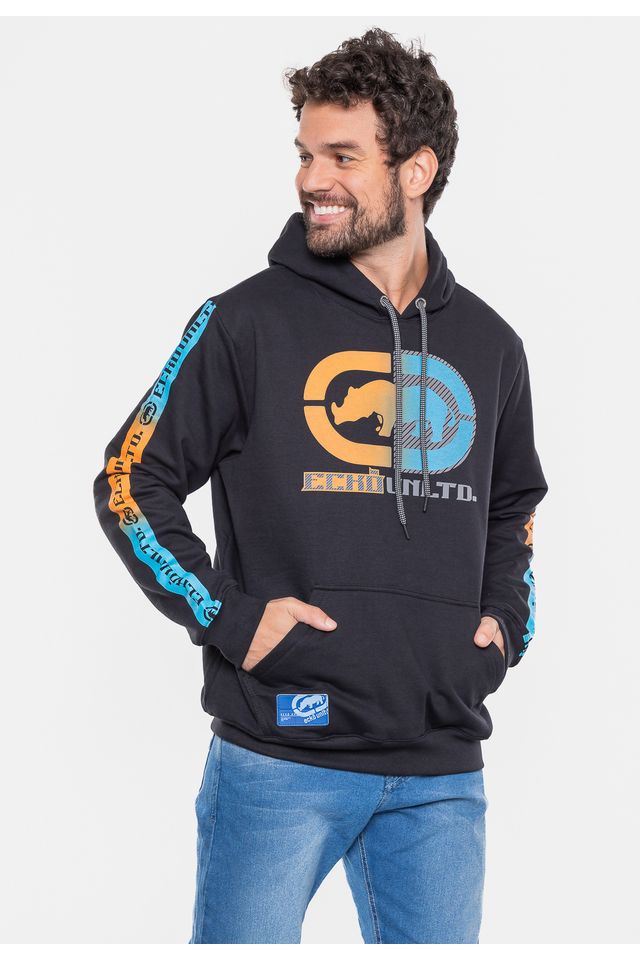 Moletom-Ecko-Canguru-Fechado-Preto
