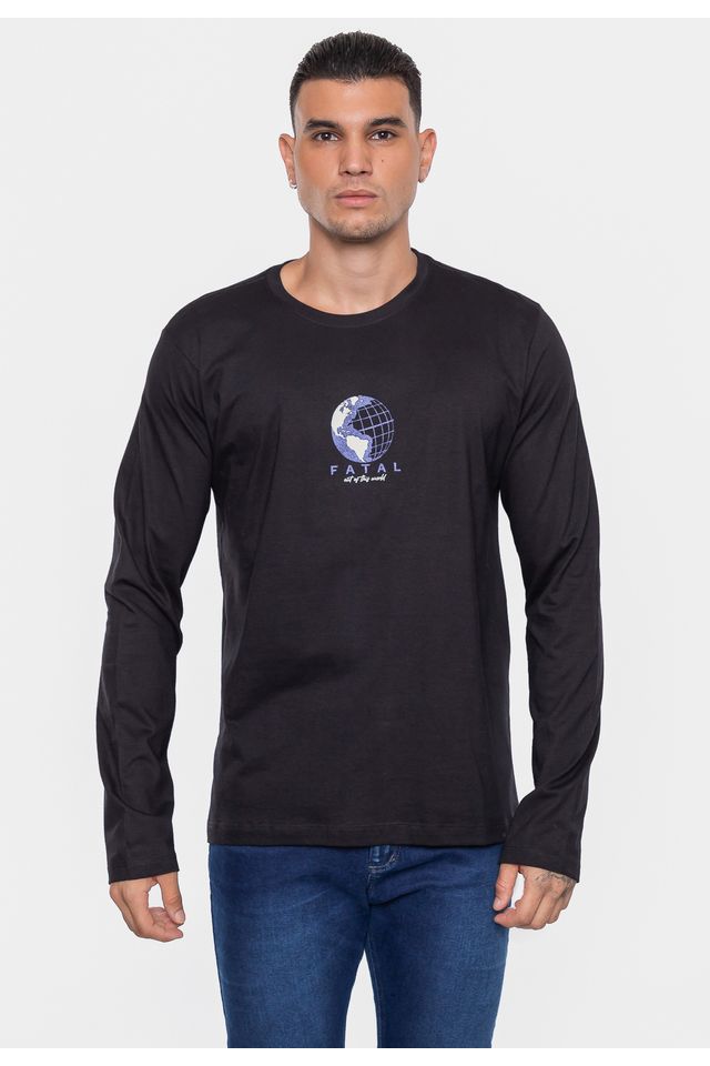 Camiseta-Fatal-Estampada-Out-Preta Camiseta-Fatal-Estampada-Out-Preta