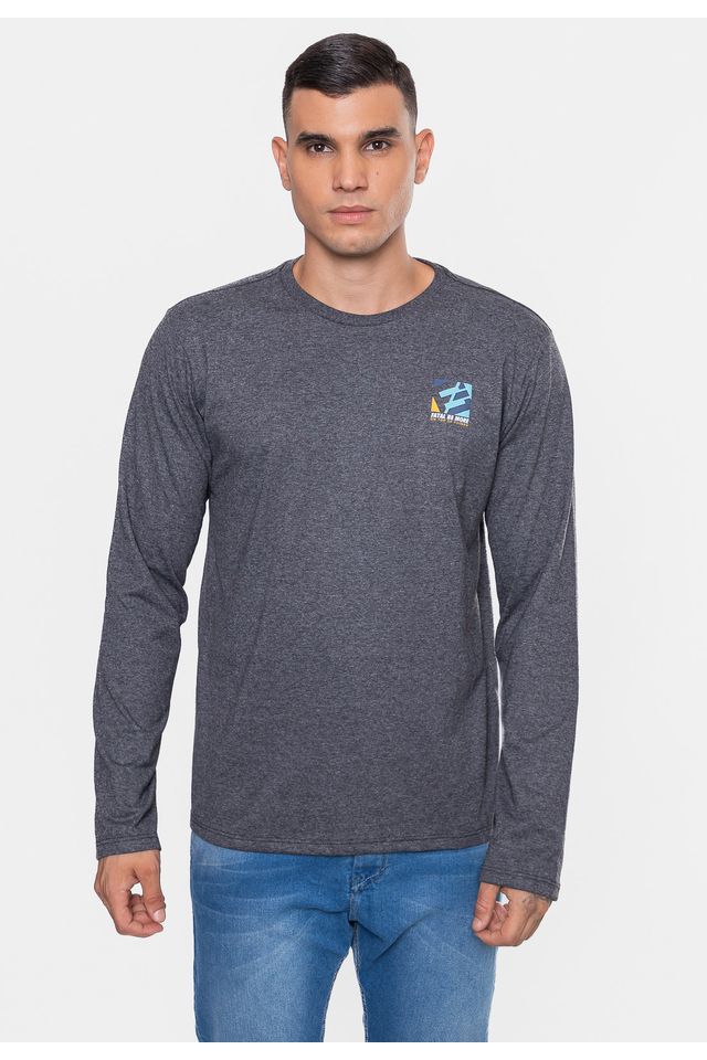 Camiseta-Fatal-Manga-Longa-Climber-Preta-Mescla-Vintage Camiseta-Fatal-Manga-Longa-Climber-Preta-Mescla-Vintage