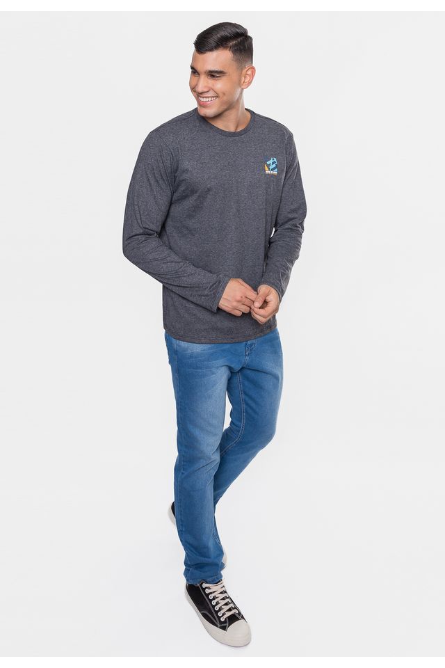 Camiseta-Fatal-Manga-Longa-Climber-Preta-Mescla-Vintage