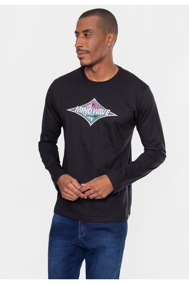 Camiseta-Fatal-Manga-Longa-Mindw-Preta